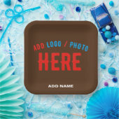 STIJLVOL MODERN  BRUIN GEVERIFIEERD BRANDED PAPIEREN BORDJE (Feest)