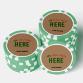STIJLVOL MODERN  BRUIN GEVERIFIEERD BRANDED POKER CHIPS (Opstapeling)