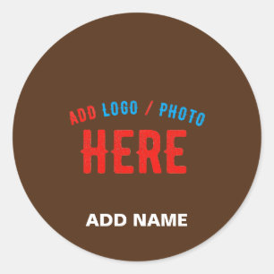 STIJLVOL MODERN  BRUIN GEVERIFIEERD BRANDED RONDE STICKER