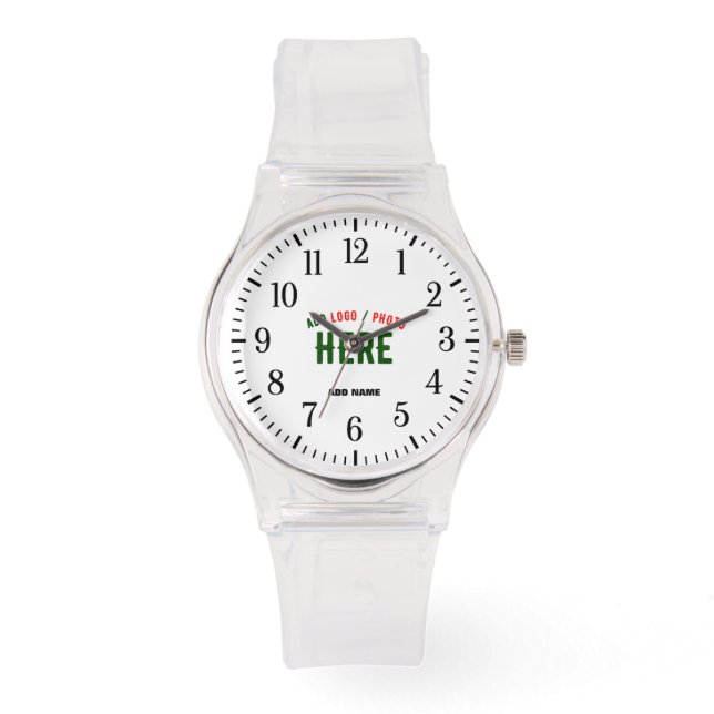 STIJLVOL MODERN  CLEAR GEVERIFIEERD BRANDED HORLOGE (Voorkant)
