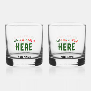 STIJLVOL MODERN  CLEAR GEVERIFIEERD BRANDED WHISKY GLAS