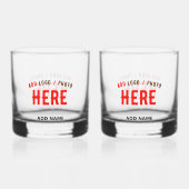 STIJLVOL MODERN  CLEAR GEVERIFIEERD BRANDED WHISKY GLAS (Voorkant)