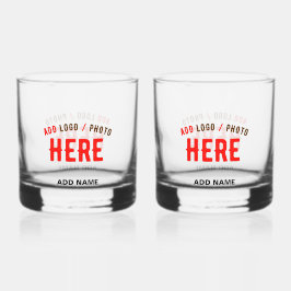 STIJLVOL MODERN  CLEAR GEVERIFIEERD BRANDED WHISKY GLAS