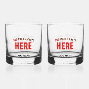 STIJLVOL MODERN  CLEAR GEVERIFIEERD BRANDED WHISKY GLAS