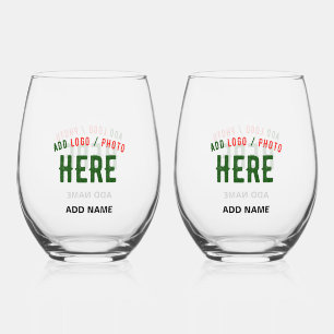 STIJLVOL MODERN  CLEAR GEVERIFIEERD BRANDED WIJNGLAS ZONDER VOET