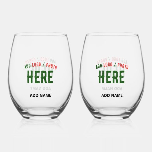 STIJLVOL MODERN CLEAR GEVERIFIEERD BRANDED WIJNGLAS ZONDER VOET (Voorkant)