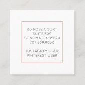 Stijlvol Modern Coral Mandala Universum Symbool Vierkante Visitekaartje (Achterkant)