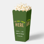 STIJLVOL MODERN CUSTOM FOREST GROEN MERK POPCORN BEDANKDOOSJES (Popped)