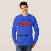 STIJLVOL MODERN DEEP ROYAL BLUE MERK T-SHIRT (Voorkant volledig)