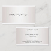 Stijlvol modern design Eenvoudige Sjabloon Faux Si Visitekaartje (Voorkant / Achterkant)