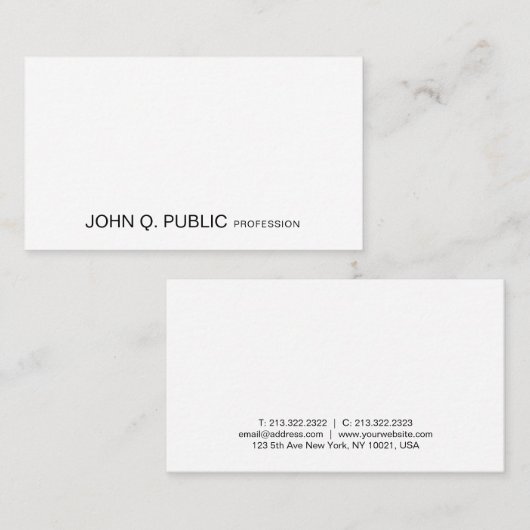 Stijlvol modern design elegant stijlvol design visitekaartje (Voorkant / Achterkant)