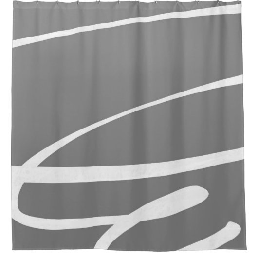 Stijlvol, modern design grijs wit douchegordijn (Voorkant)