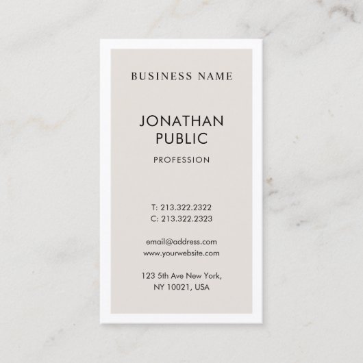 Stijlvol modern design, schoon design, professione visitekaartje (Voorkant)