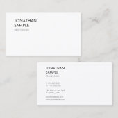 Stijlvol Modern Design Smart Plain Minimalist Visitekaartje (Voorkant / Achterkant)