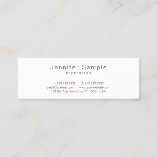 Stijlvol modern design, stijlvol, stijlvol design mini visitekaartje (Achterkant)