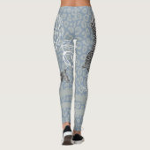 Stijlvol, modern, eclectisch  blauw grijs leggings (Achterkant)