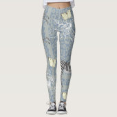Stijlvol, modern, eclectisch  blauw grijs leggings (Voorkant)