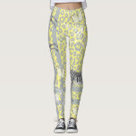 Stijlvol modern Eclectisch  Geel Leggings<br><div class="desc">Stijlvolle en moderne smokkels zijn voorzien van een chic bohemian eclectic design met zebra's,  vlinders,  luipsplaten en bloemkool in pastelgeel en grijs en een elegant zwart-wit vinkje. Exclusief voor u ontworpen door Happy Dolphin Studio.</div>