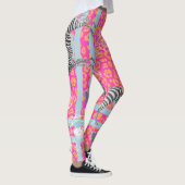 Stijlvol, modern, eclectisch, lichtroze Oranje bla Leggings (Rechts)