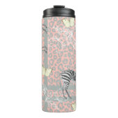 Stijlvol modern eclectisch pasta roze grijs thermosbeker (Voorkant)