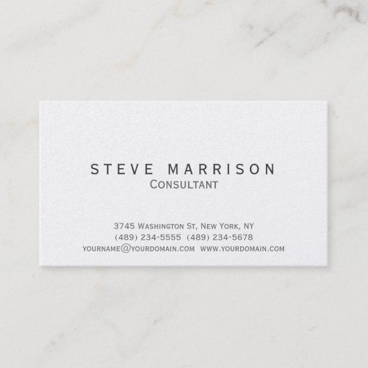 Stijlvol, modern, eenvoudig consultancyVisitekaart Visitekaartje (Voorkant)