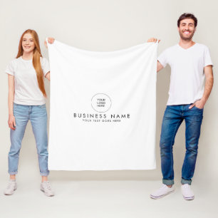 Stijlvol Modern Eenvoudig Sjabloon Bedrijf Logo hi Fleece Deken