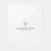 Stijlvol Modern Eenvoudig Sjabloon Bedrijf Logo hi Fleece Deken (Voorkant)