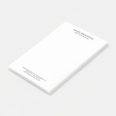 Stijlvol Modern Eenvoudig Wit Professioneel Post-it® Notes (Schuin)