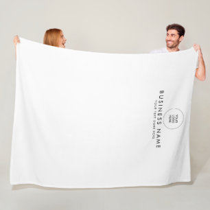 Stijlvol Modern Eenvoudig Zakelijk Bedrijfslogo Gr Fleece Deken