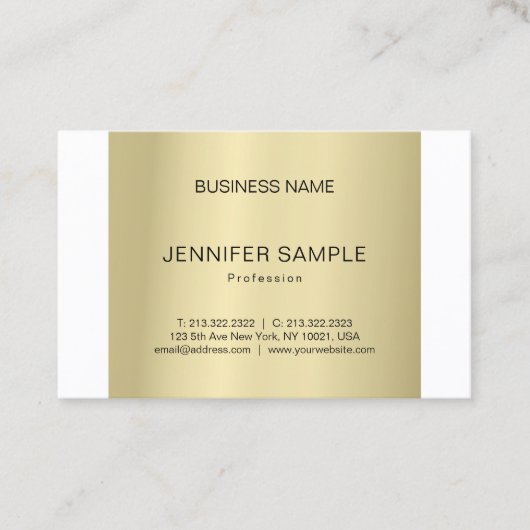 Stijlvol, modern, elegant goud visitekaartje (Voorkant)