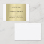 Stijlvol, modern, elegant goud visitekaartje (Voorkant / Achterkant)