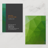 Stijlvol Modern Elegant Grijs Groen Stripe Creatie Visitekaartje (Voorkant / Achterkant)