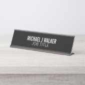 Stijlvol & modern - Elke kleur - Professioneel Bureau Naambordje (Voorkant)