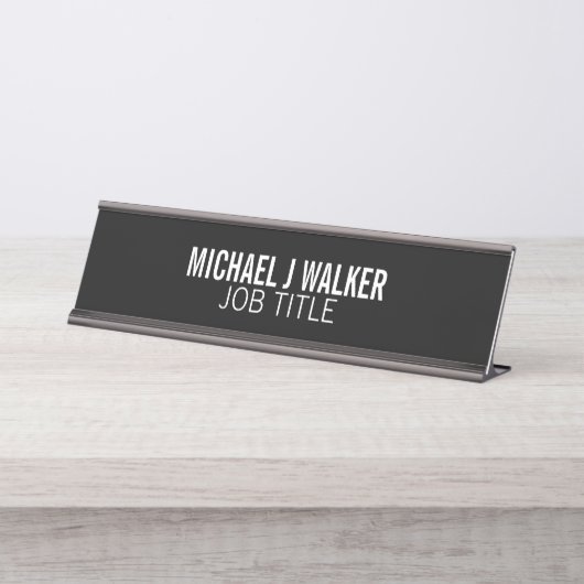 Stijlvol & modern - Elke kleur - Professioneel Bureau Naambordje (Voorkant)
