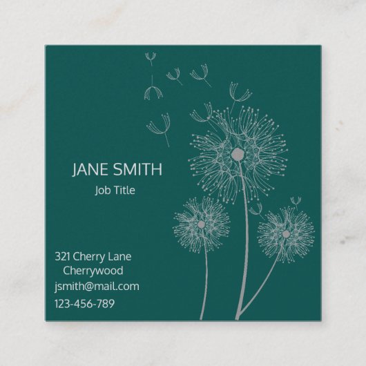 Stijlvol, modern en aanpasbaar vierkante visitekaartje (Voorkant)