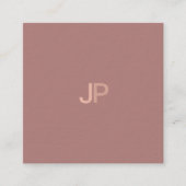Stijlvol, modern en rendy design monogram in Luxe Vierkante Visitekaartje (Voorkant)