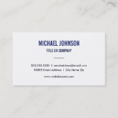 Stijlvol modern Faux Linen Blue Visitekaartje (Achterkant)