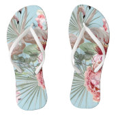 Stijlvol modern Flamingo patroon blauw  meisje Teenslippers (Voetbed)