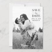 Stijlvol modern fotohuwelijk sparen de Datum Magne Magnetische Uitnodiging (Voorkant)