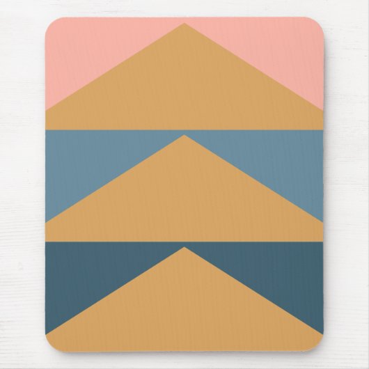 Stijlvol modern Geometric Blue Design Muismat (Voorkant)