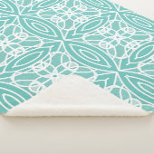 Stijlvol modern geometrisch ontwerp sherpa deken (3/4)