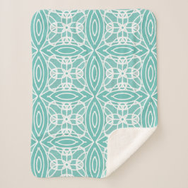 Stijlvol modern geometrisch ontwerp sherpa deken