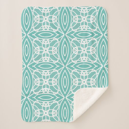 Stijlvol modern geometrisch ontwerp sherpa deken (Voorkant)