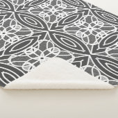 Stijlvol modern geometrisch ontwerp sherpa deken (3/4)