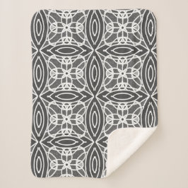 Stijlvol modern geometrisch ontwerp sherpa deken