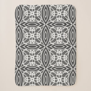Stijlvol modern geometrisch ontwerp sherpa deken
