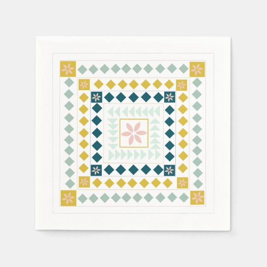 Stijlvol modern geometrisch ontwerp voor eenvoudig servet (Voorkant)