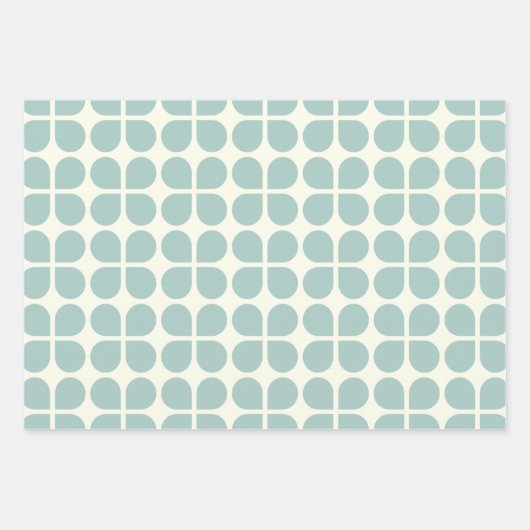 Stijlvol modern geometrisch patroon in Bleek blauw Inpakpapier Vel (Voorkant 3)