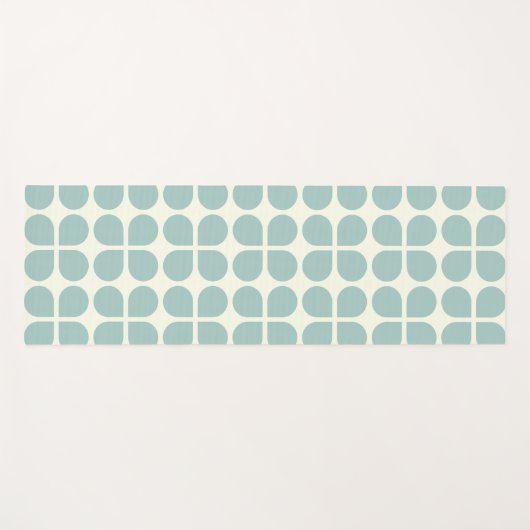 Stijlvol modern geometrisch patroon in Bleek blauw Yogamat (Voorkant (horizontaal))