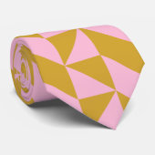 Stijlvol modern Geometrisch Roze en Gold Pattern Stropdas (Opgerold)